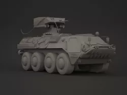 Military armoured vehicle kit 02 Low-poly 3D model