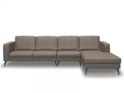 MODULAR SOFA -L SHAPE -BROWN LEATHER 3D model