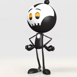 Morton cartoon bot 3D model