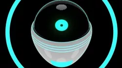 Neon robot Low-poly 3D model