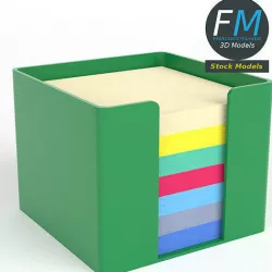 Notes cube holder 3D model