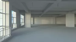 Office space Low-poly 3D model