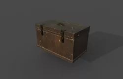 Old Wood Box Low-poly 3D model