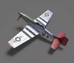 p51D Mustang - High Quality WW2 Warbird 3D model