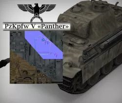  Panther Tank Low-poly 3D model