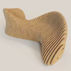 Parametric bench and drawings 3D model