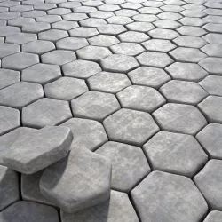 Paving old hexagon 3D model