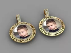 picture pendant chain STL 3D model