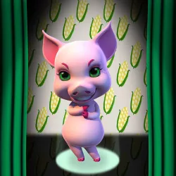 PinkPink little sow in pink 3D model