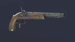 Pirate Black Powder Gun -dirty- Low-poly 3D model