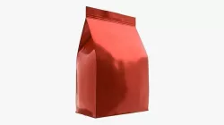 Plastic coffee bag package packet small mock-up 3D model