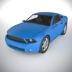 PolyCAR N52 lp1 Low-poly 3D model