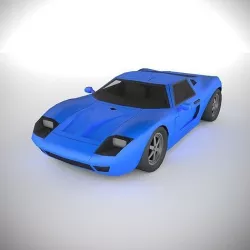 PolyCAR N58 lp1 Low-poly 3D model