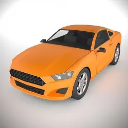 PolyCAR N68 lp1 Low-poly 3D model