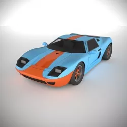 PolyCAR N73 lp1 Low-poly 3D model