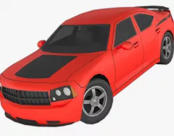 PolyCAR N77 lp1 Low-poly 3D model