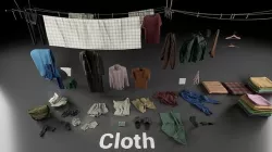 Post Soviet Cloth UE4 Low-poly 3D model