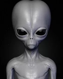 Realistic Alien 5 Sculpt 3D model