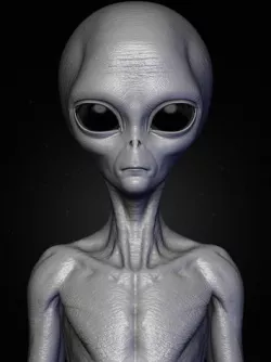 Realistic Alien 8 Sculpt 3D model