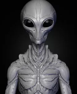 Realistic Alien 9 Sculpt 3D model