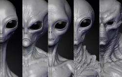 Realistic Aliens Sculpts Bundle 2 3D model