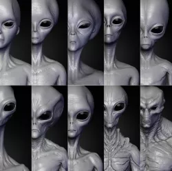 Realistic Aliens Sculpts Full Pack 3D model