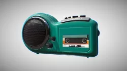Retro Walkman Low-poly 3D model