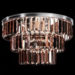 RH ALAINE CRYSTAL SMOKE GLASS FLUSHMOUNT Silver 3D model