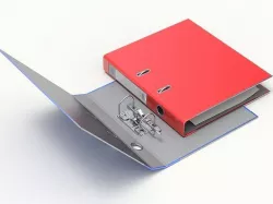 Rigged Ring Binder 3D model