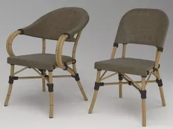 rotang bamboo chairs 3D model