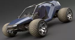 Sci Fi Buggy Low-poly 3D model