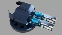 Sci Fi Futuristic Cannon Low-poly 3D model