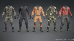 Sci-fi Uniform Overalls Low-poly 3D model