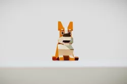 Simple Corgi Low-poly 3D model