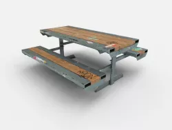Skate Park Bench PBR Textures Low-poly 3D model