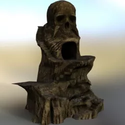 Skull Rock Mountain obj format Low-poly 3D model