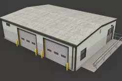 Small Warehouse Low-poly 3D model