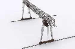 Soviet Bridge Cranes Low-poly 3D model