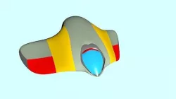 Spaceship Low-poly 3D model