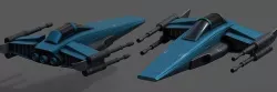 Spaceship starship scifi space futuristic cyborg Generic  Low-poly 3D model