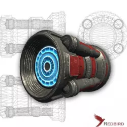 Starship engine 01 Sci-fi low poly Low-poly 3D model