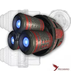 Starship engine 03 Sci-fi low poly Low-poly 3D model
