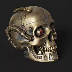 Steampunk Skull 3D model