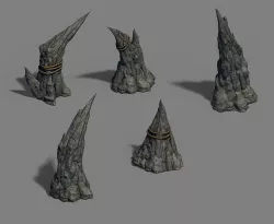 Stone pillar - stone teeth 3D model