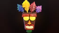 Stylized Aku Aku Low-poly 3D model