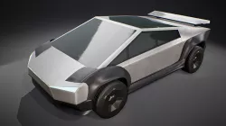 Tesla Cybertruck Sport Car Low-poly 3D model