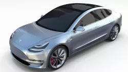 Tesla Model 3 Silver 3D model