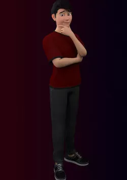The boy Cartoon Character Style Disney  3D model
