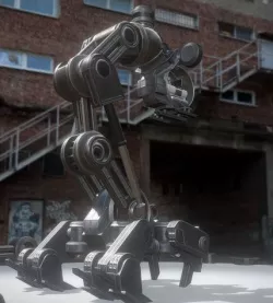 The Walking Mech Neck Basic Version Low-poly 3D model