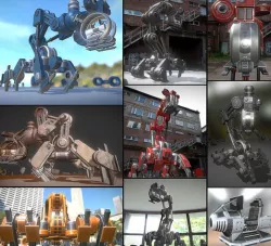 The Walking Mech Neck Collection Low-poly 3D model